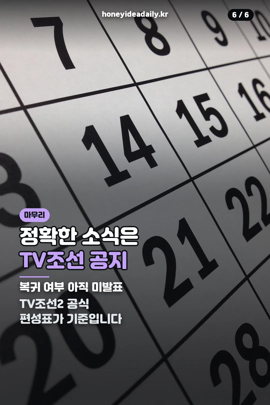 정확한 소식 확인 마무리