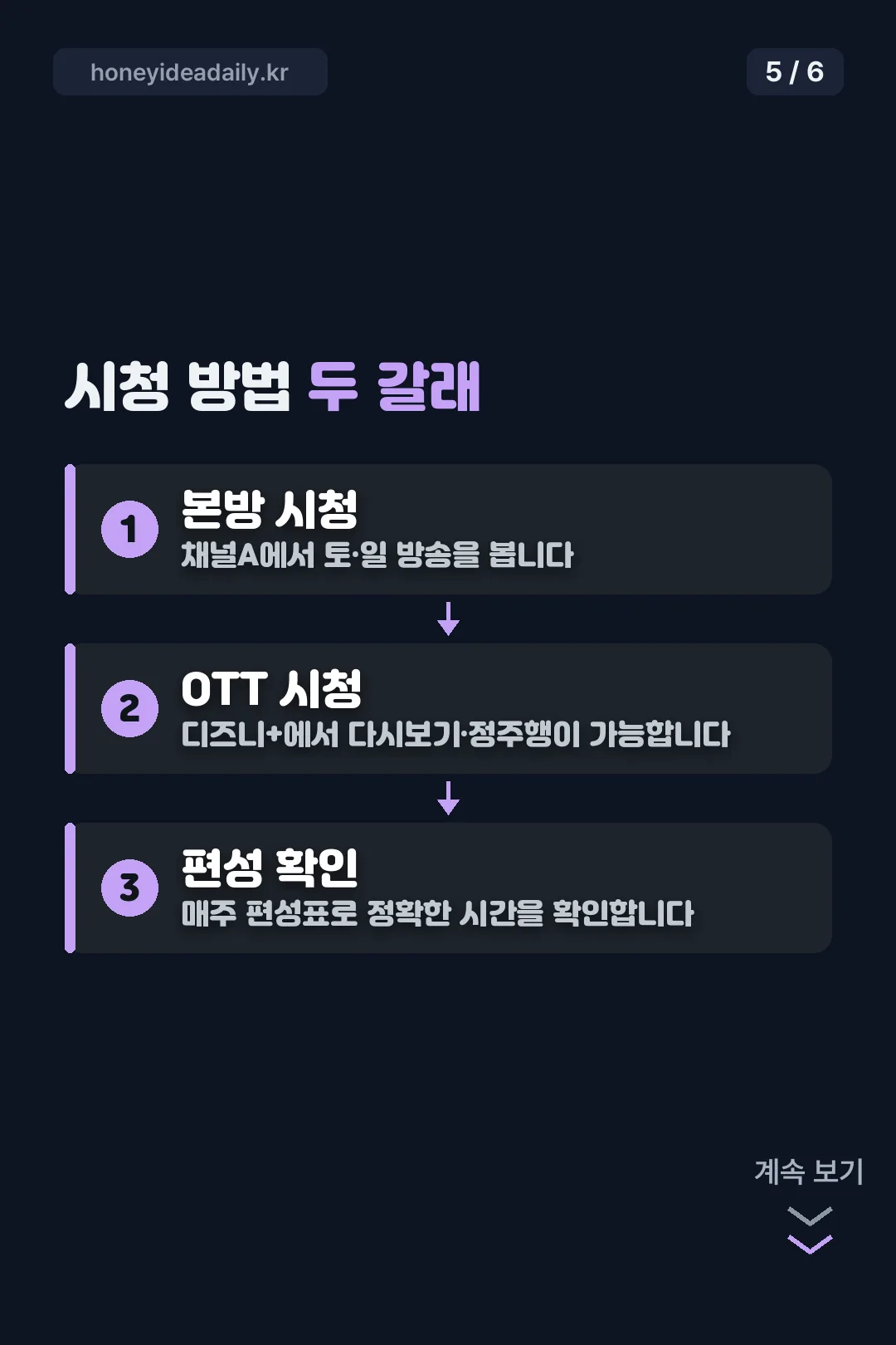 시청 방법 두 갈래