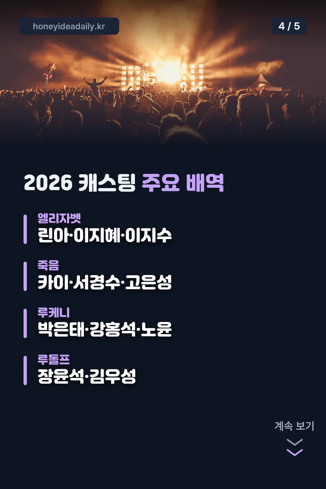 2026 캐스팅 라인업