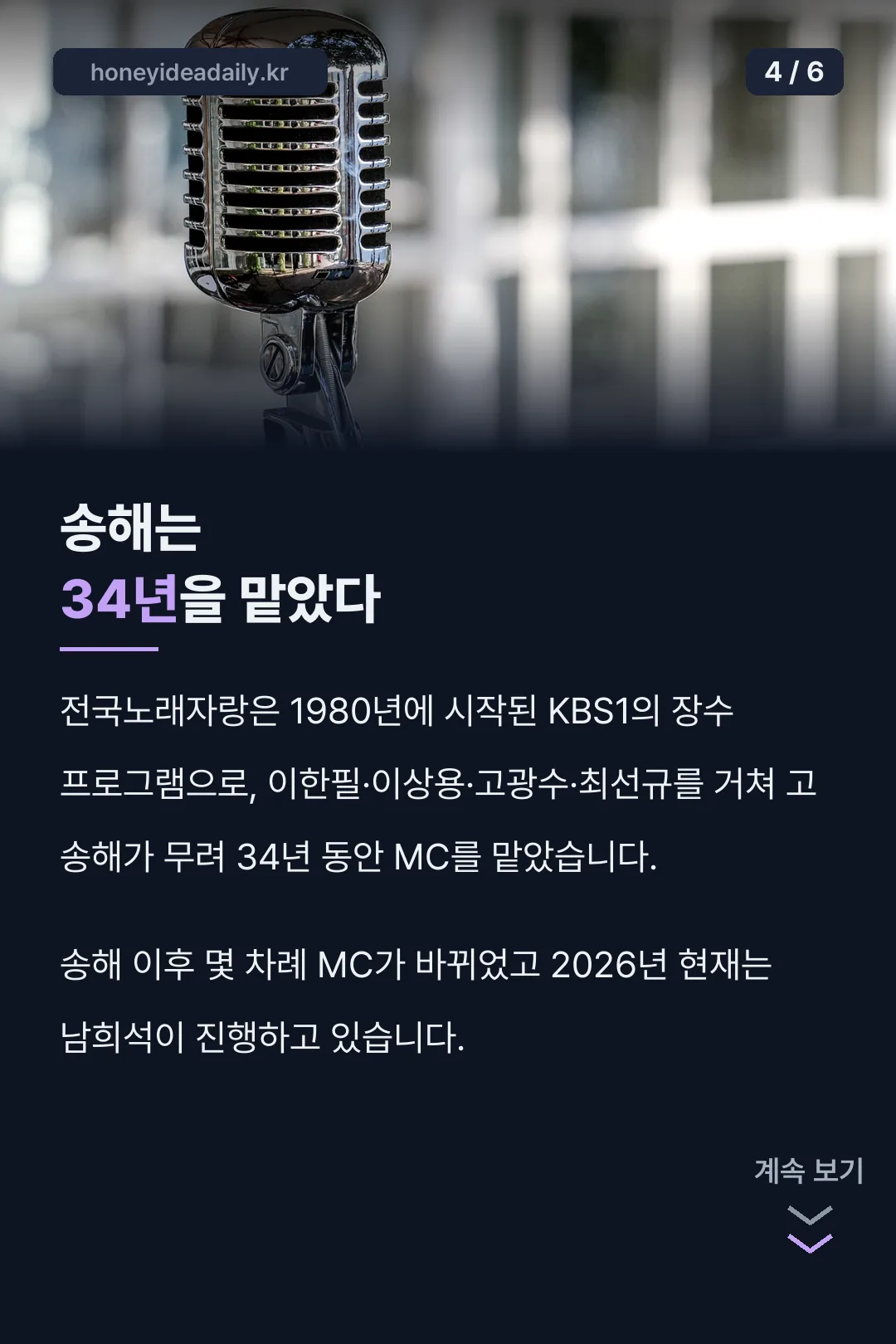 송해 34년 역사