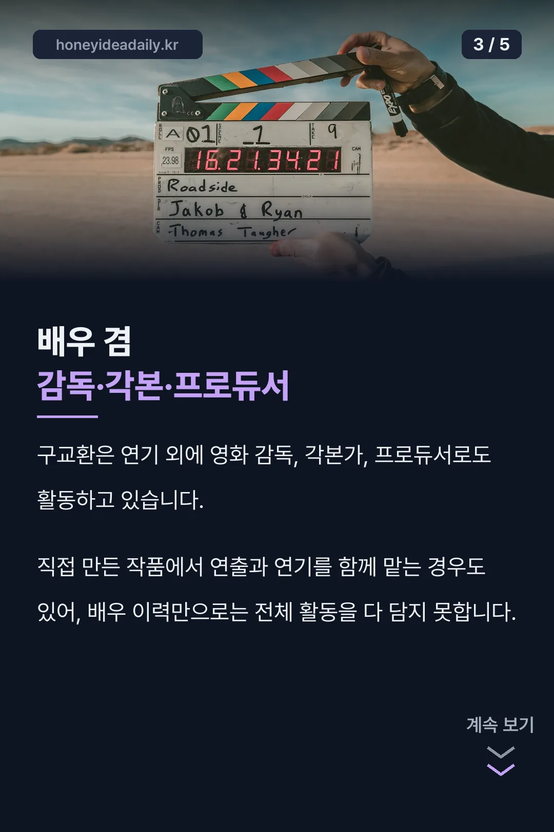 배우 겸 감독·각본·프로듀서