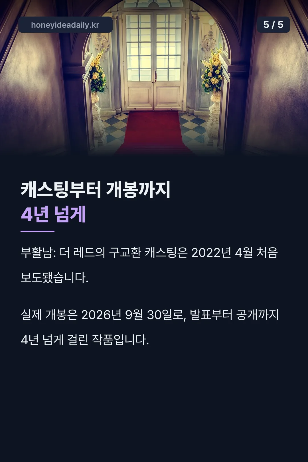 캐스팅부터 개봉까지 4년