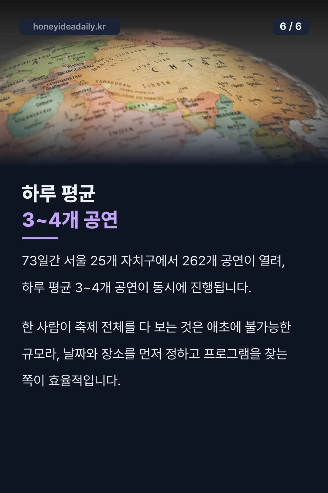 하루 평균 공연 수